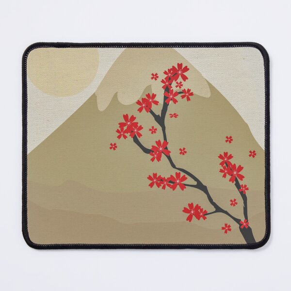 Item preview, Japanese Maple Tree Red Bloom Flowers Mountain Background with Canves Texture designed and sold by RyanCaudell.