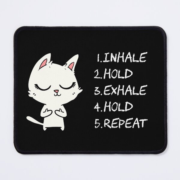 Item preview, Inhale Exhale - White Cat designed and sold by SpeakLifeHQ.