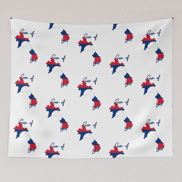 Item preview, Son of Laos Map Flag designed and sold by NovawayDirect.