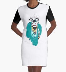Iris Apfel Graphic T-Shirt Dress