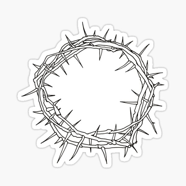 Crown of Thorns / Jesus Christ Art Sticker