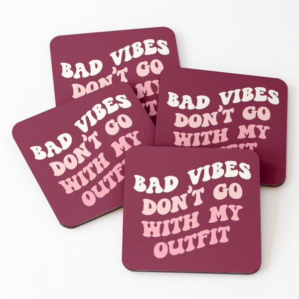 Item preview, Preppy Room Decor -	Bad vibes don’t go with my outfit designed and sold by Shop Your Aesthetic.