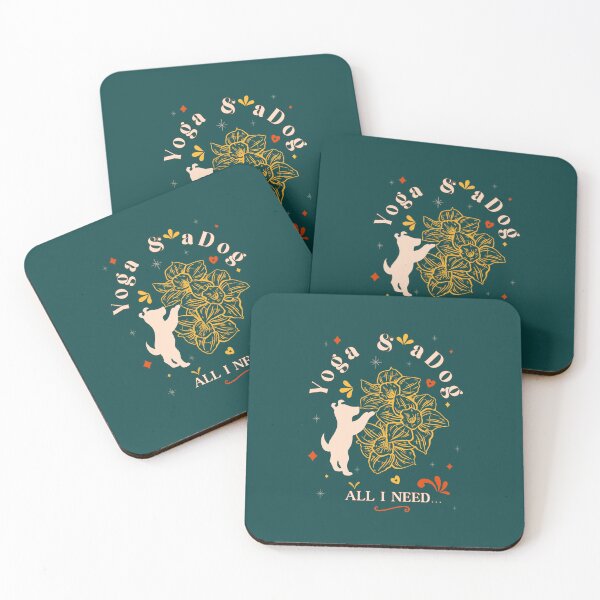 Item preview,  all i need is love yoga and a dog retro style designed and sold by InnaMGraphic.