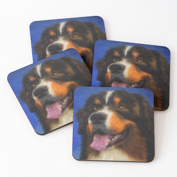 Item preview, Courageous Bernese Mountain dog wool portrait print designed and sold by WoolStones.