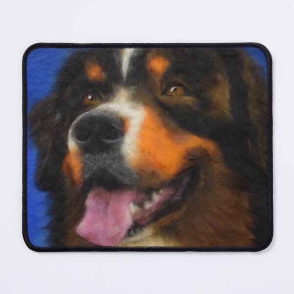 Item preview, Courageous Bernese Mountain dog wool portrait print designed and sold by WoolStones.