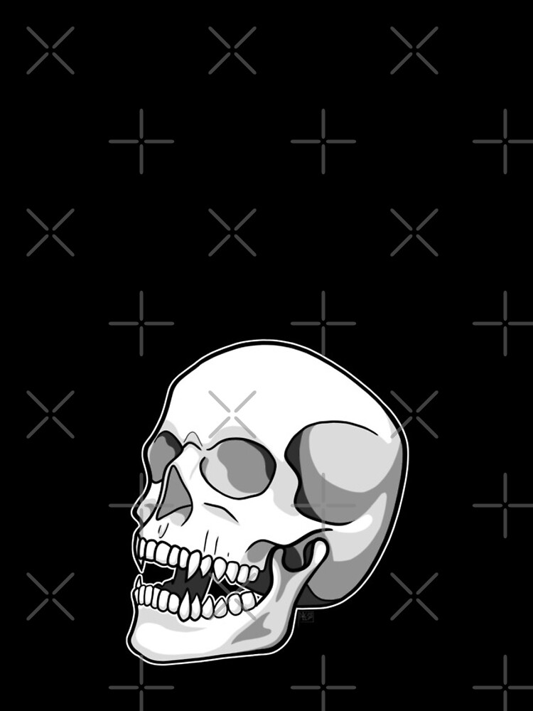 Thumbnail 4 of 4, iPhone Case, Skull Sticker designed and sold by AussieDrawzz.