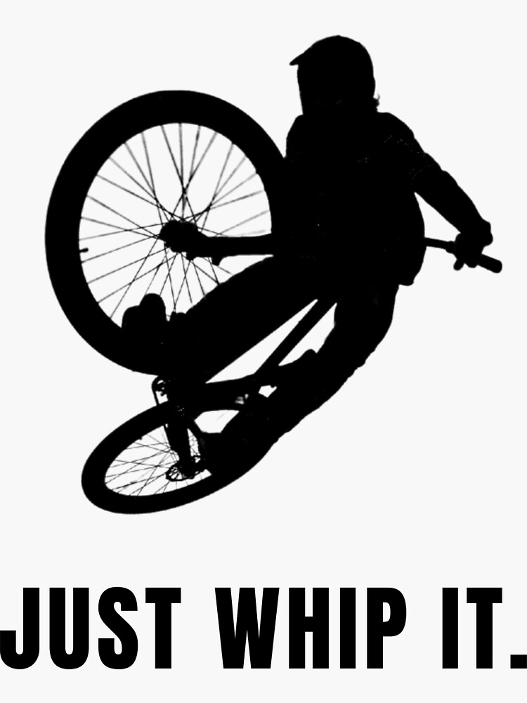 Thumbnail 3 of 3, Sticker, Just Whip it MTB Mountain Bike designed and sold by calistreetics.