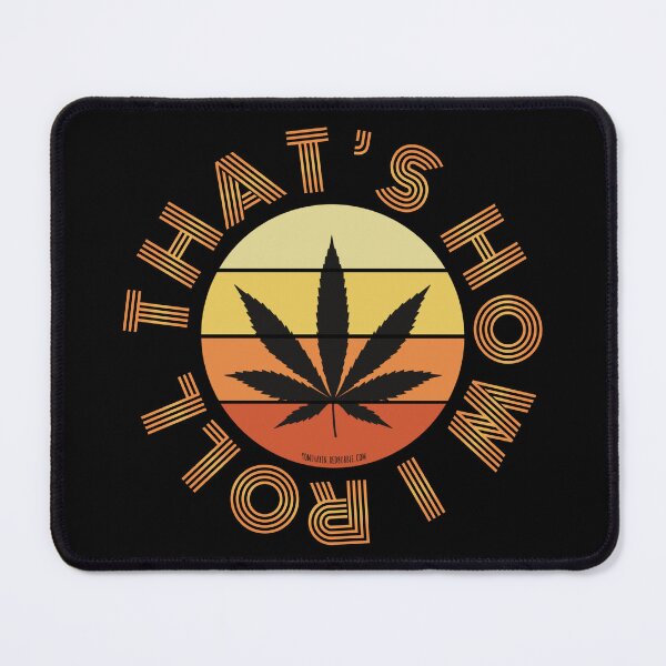 Item preview, Retro Vintage Sunset Orange Pot leaf-Thats how I roll designed and sold by YomeHayin.