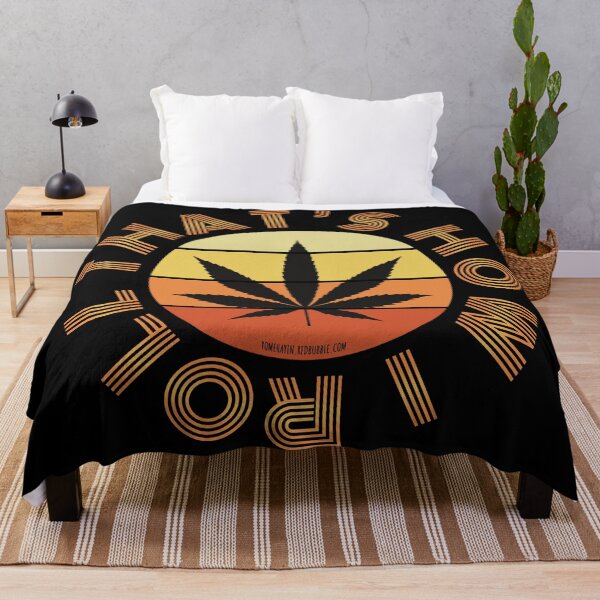 Item preview, Retro Vintage Sunset Orange Pot leaf-Thats how I roll designed and sold by YomeHayin.