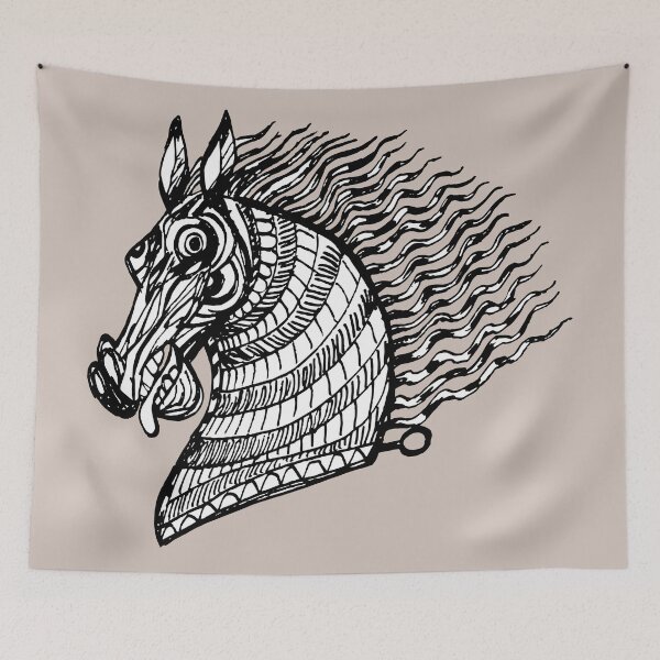 Item preview, head of the CRAZY HORSE Black and White ink designed and sold by duxpavlic.