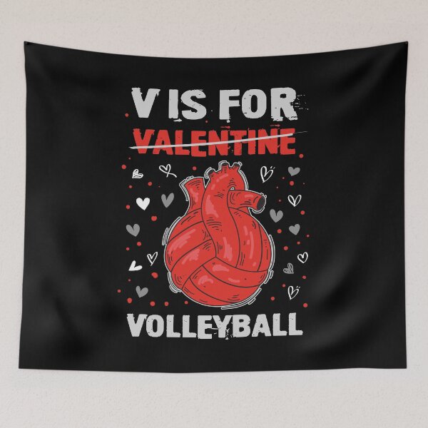 Item preview, Volleyball V is for Valentine's Day Girl Boy Youth Men  designed and sold by bluebadgez.