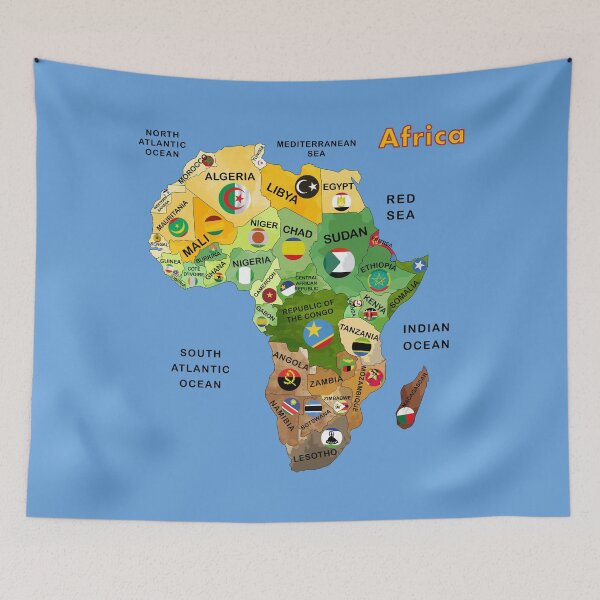 Item preview, Africa Map with Flags designed and sold by LIRAZ ZIV.
