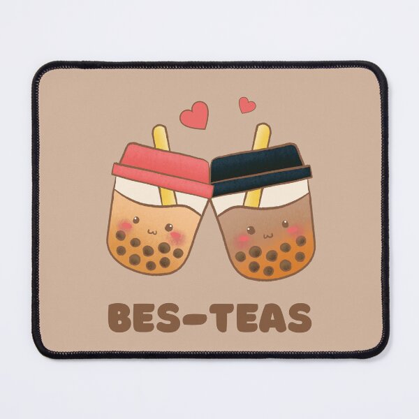 Item preview, Bes-teas, cute boba best teas for best friends, love pun. Smiling friends and best friends forever designed and sold by WhaleSharkShop.