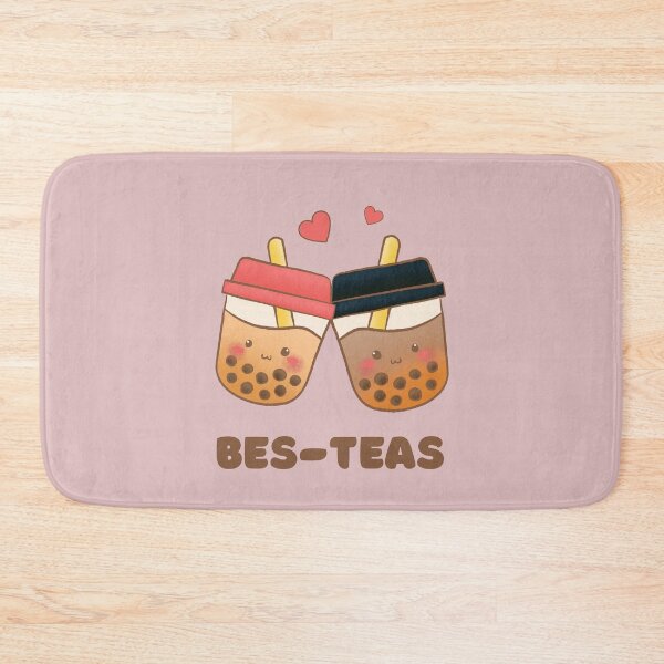 Item preview, Bes-teas, cute boba best teas for best friends, love pun. Smiling friends and best friends forever  designed and sold by WhaleSharkShop.