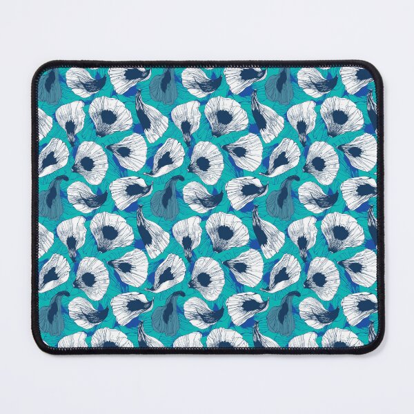 Item preview, Preppy Room Decor -	Blue Teal Windy petals Repeat Pattern designed and sold by Shop Your Aesthetic.
