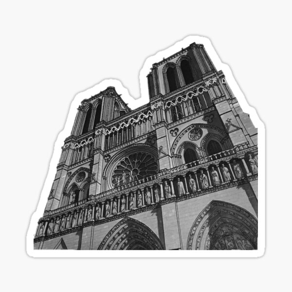 Notre Dame Cathedral Drawing Sticker