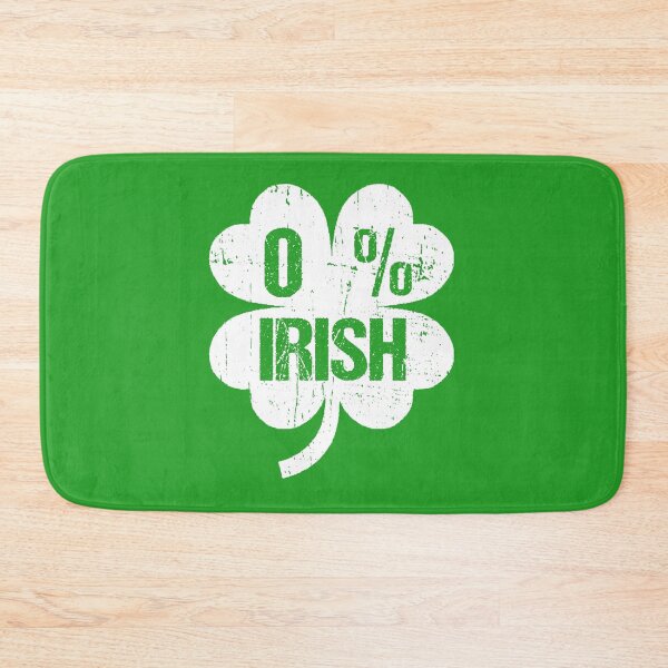 Item preview, Funny St Patricks Day Quote: 0% Irish, vintage Irish Shamrock  designed and sold by AMINE  ★★★★★.