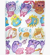Kirby, Coo, Rick and Kine Poster