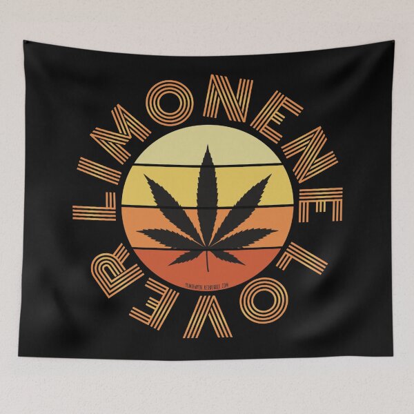 Item preview, Retro Vintage Sunset Orange Pot leaf-Limonene lover designed and sold by YomeHayin.