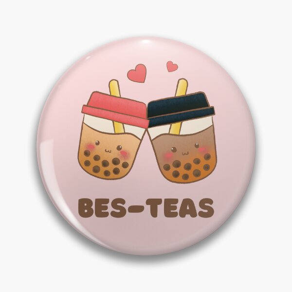 Item preview, Bes-teas, cute boba best teas for best friends, love pun. Smiling friends and best friends forever  designed and sold by WhaleSharkShop.