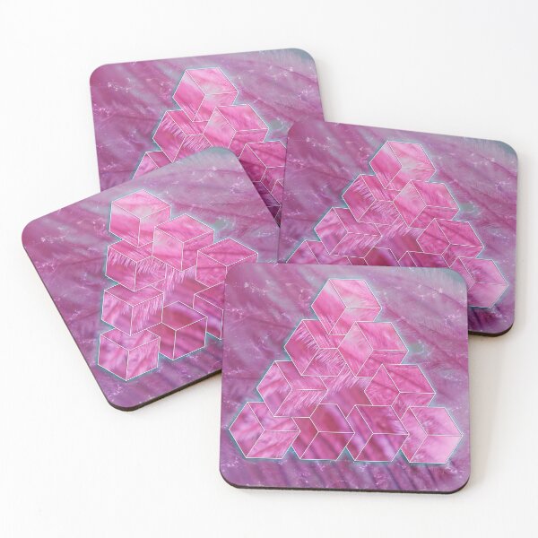 Item preview, Pink feather Penrose Triangle designed and sold by KreaKat.