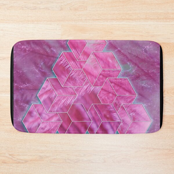 Item preview, Pink feather Penrose Triangle designed and sold by KreaKat.