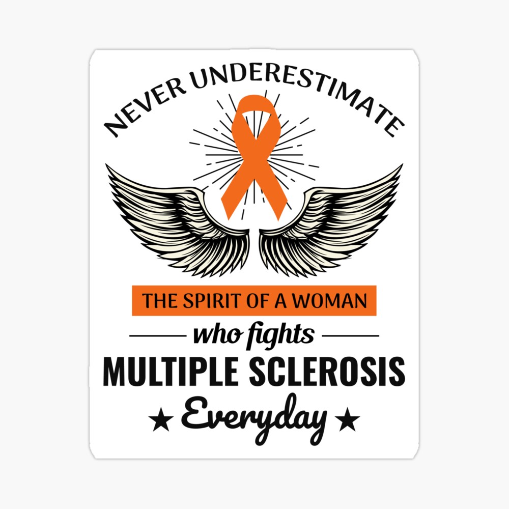 Multiple Sclerosis Awareness Month Ms Orange Ribbon Drawing by Noirty  Designs - Fine Art America