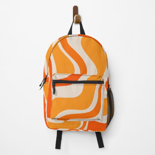 Item preview, Retro Liquid Swirl Abstract Pattern in 70s Orange and Beige designed and sold by kierkegaard.