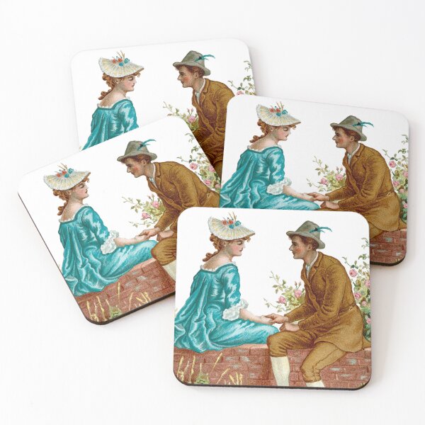 Item preview, Valentine love couple sitting on a wall and talking designed and sold by Lady-Frost.