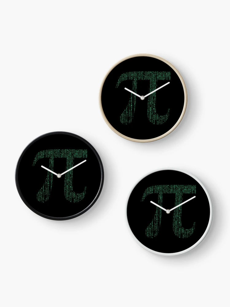 Thumbnail 3 of 4, Clock, Pi Math Abstract Numbers I Pi Day designed and sold by Amazing Designs.