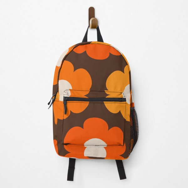 Item preview, Such Cute Flowers Retro Floral Pattern in 70s Brown Orange designed and sold by kierkegaard.