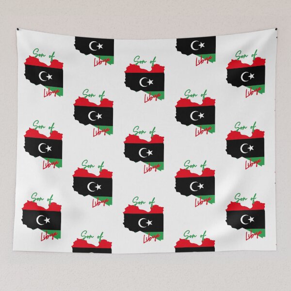 Item preview, Son of Libya Map Flag designed and sold by NovawayDirect.