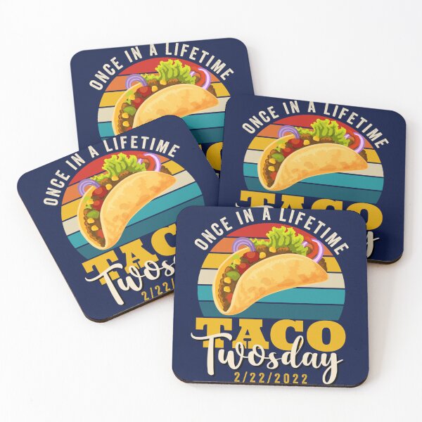 Item preview, El último taco twosday Una vez en la vida Taco twosday 2-22-2022 Taco twosday Atardecer retro designed and sold by Vivithames.