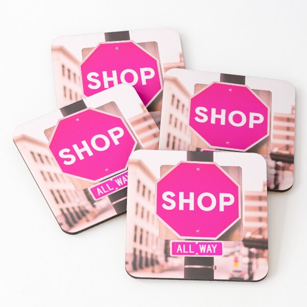 Item preview, Preppy Room Decor -	Pink Shop All Way Sign designed and sold by Shop Your Aesthetic.