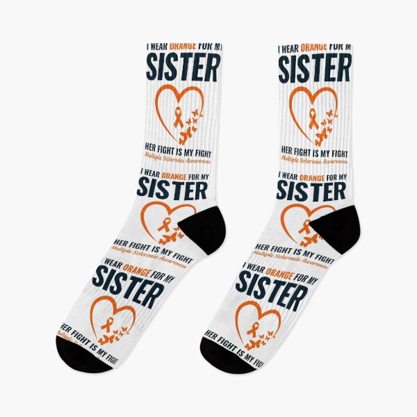 Item preview, Multiple Sclerosis Awareness Orange Ribbon Support Sister designed and sold by CuteDesigns1.