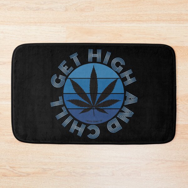 Item preview, Retro Vintage Sunset Blue Pot leaf-Get high and chill designed and sold by YomeHayin.