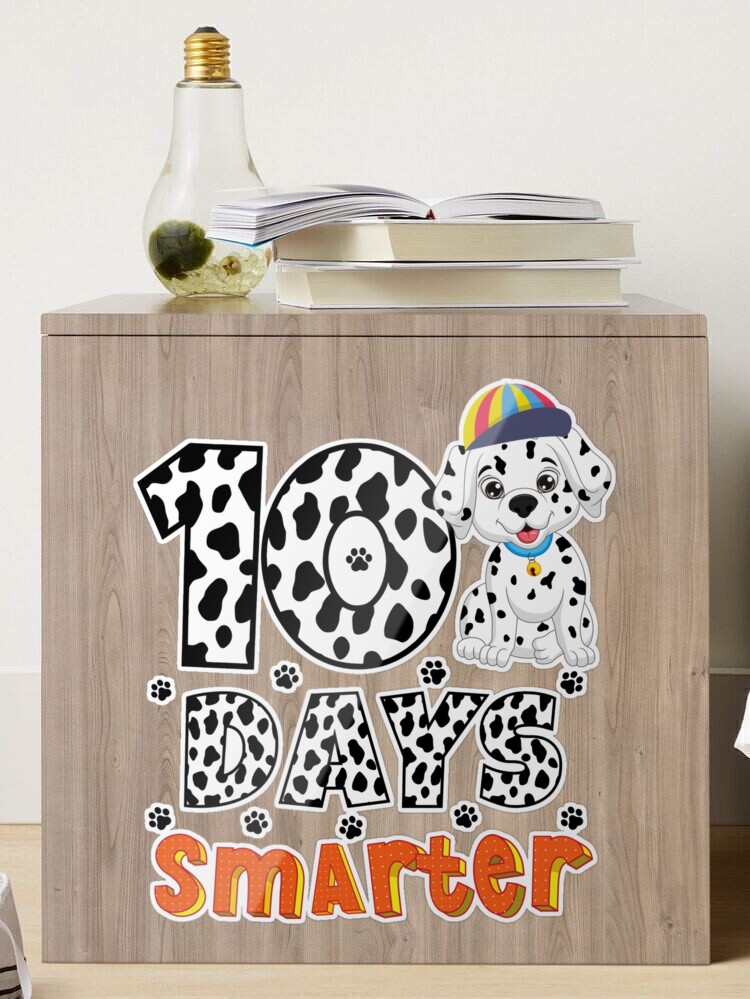 101 Days Smarter Dalmatian (101 Days Of School Gift) Sticker for Sale by  i-longmanshop