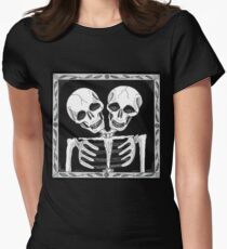 SIAMESE SKULLS VERSION TWO - Art By Kev G Women's Fitted T-Shirt