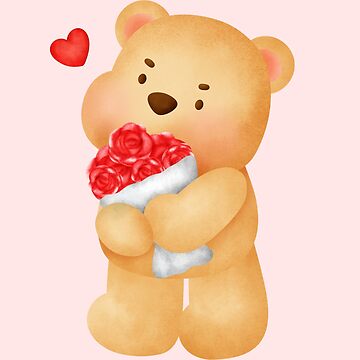 Freepik Cute Teddy Bear With Flowers Cute Bear And Little Bird