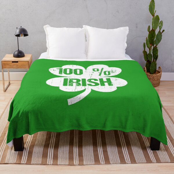 Item preview, Funny St Patricks Day Quote: 100% Irish, vintage Irish Shamrock designed and sold by AMINE ★★★★★.