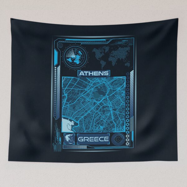 Artikelvorschau, Athen Karte Griechenland entworfen und verkauft von hatimelhag.