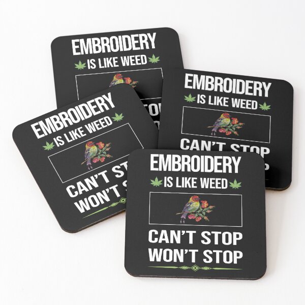 Item preview, Funny Can't Stop Embroidery Embroidering Embroider designed and sold by ArydeaNoriega.