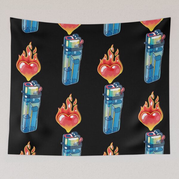 Item preview, Dark Love Fire Lighter Heart designed and sold by grafikis.