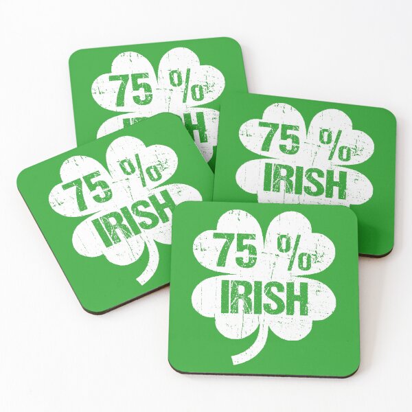 Item preview, Funny St Patricks Day Quote: 75% Irish, vintage Irish Shamrock  designed and sold by AMINE  ★★★★★.