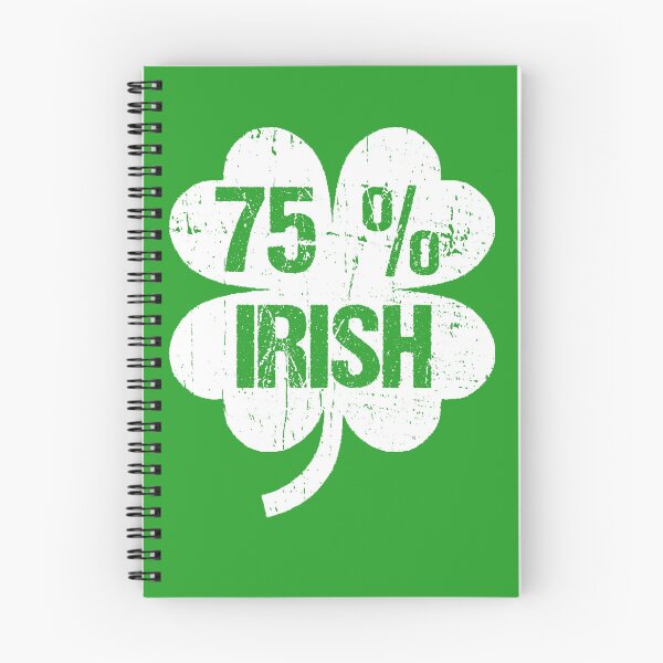 Item preview, Funny St Patricks Day Quote: 75% Irish, vintage Irish Shamrock  designed and sold by AMINE  ★★★★★.