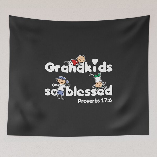 Item preview, Christian Design - Grandkids so Blessed - Proverbs 17 designed and sold by simplydesignart.