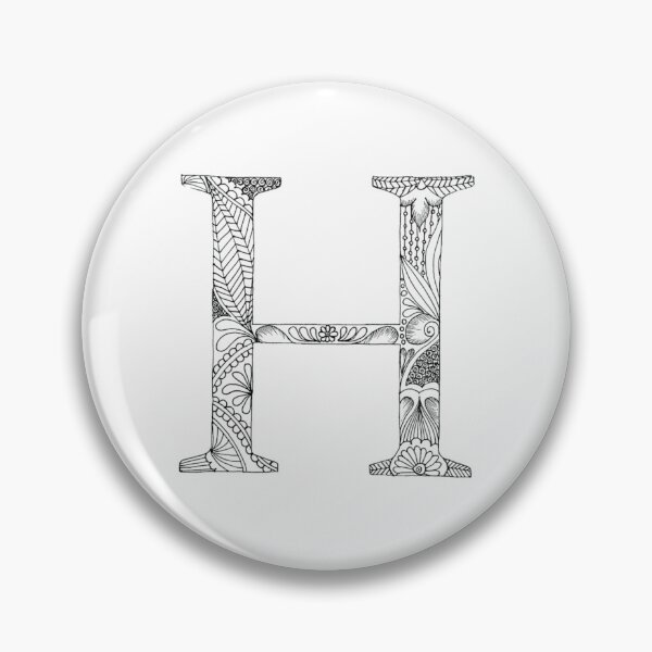 Item preview, Henna Alphabet H / Henna Letter H - Black Henna Line Art designed and sold by Mrs-PenLine.