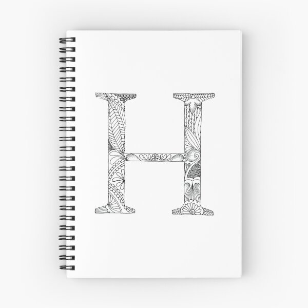 Item preview, Henna Alphabet H / Henna Letter H - Black Henna Line Art designed and sold by Mrs-PenLine.