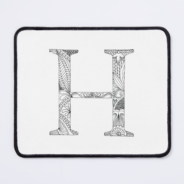 Item preview, Henna Alphabet H / Henna Letter H - Black Henna Line Art designed and sold by Mrs-PenLine.