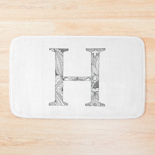 Item preview, Henna Alphabet H / Henna Letter H - Black Henna Line Art designed and sold by Mrs-PenLine.